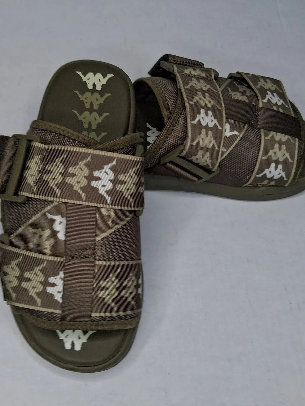 Kappa 222 Banda Mitel 1 Slides Unisex Size 4 (EU 36) Olive Camo
